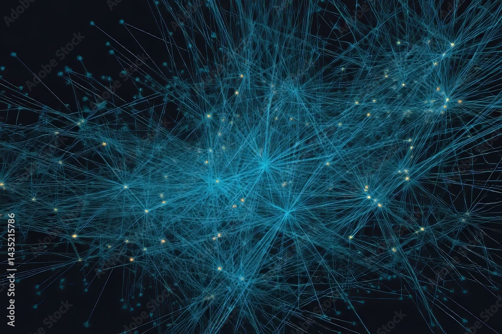 Fototapeta premium Abstract Network Connections Illustrative Image