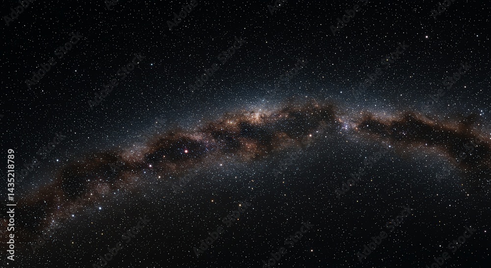 Fototapeta premium Viewing the Night Sky with Vast Starry Galaxy