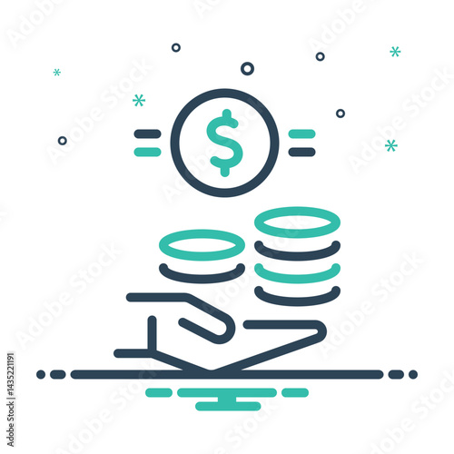 Mix icon for holding stocks