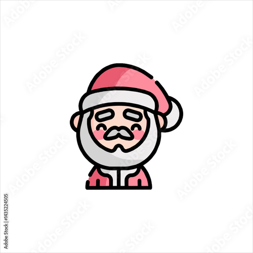 Santa claus smiles warmly, wearing his iconic red and white hat, spreading holiday cheer and festive spirit during the christmas season.