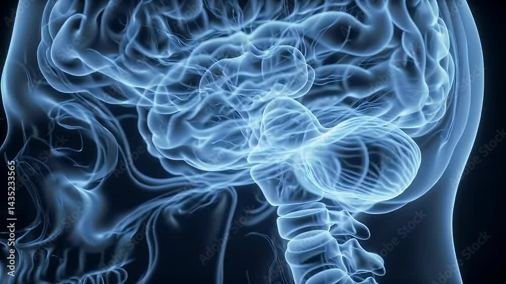 custom made wallpaper toronto digitalHuman Brain Anatomy, X-Ray Visualization