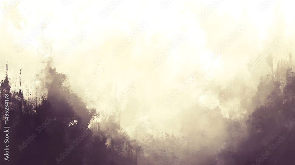 Naklejka premium Misty Forest Sunrise Landscape.