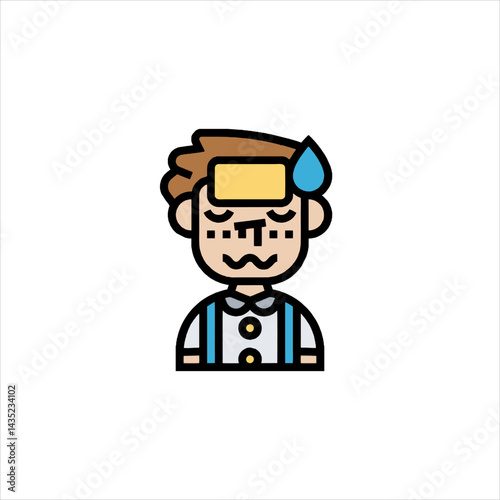 funny cartoon helper man