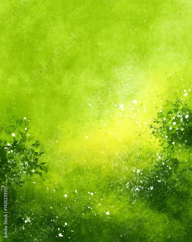 Obraz na płótnie Vibrant Green Abstract Nature Scene w salonie