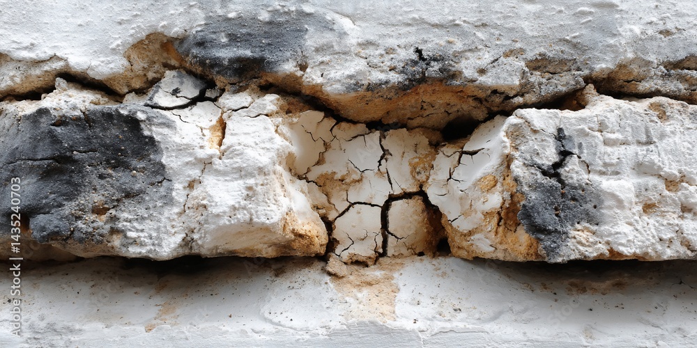 Fototapeta premium Crumbling wall shows its age