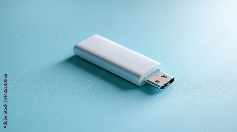 White rectangular USB-C flash drive White rectangular USB-C flash drive
