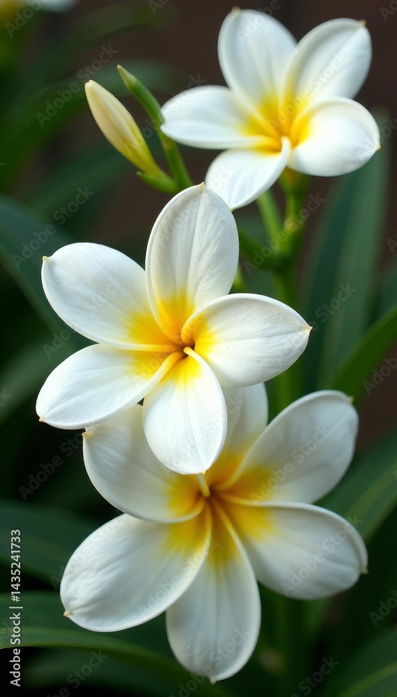 Naklejka premium Elegant arrangement of white flowers with sunny yellow centers, centerpieces, posy