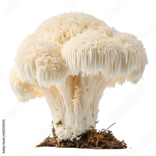 Lion's Mane Mushroom: High-Resolution Image on transparent background