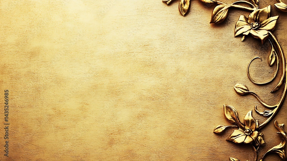 Gold floral frame with textured background. (1) Gold floral frame with textured background. (1)