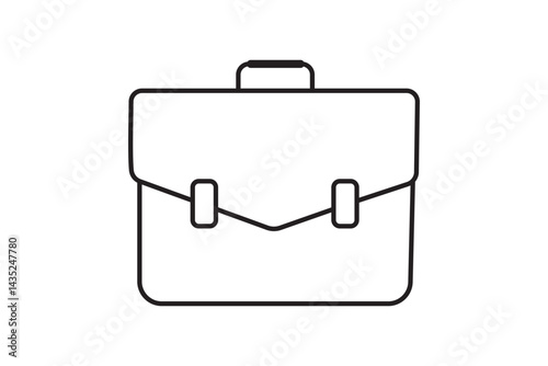 Briefcase icon vector isolated on white background. Briefcase vector icon