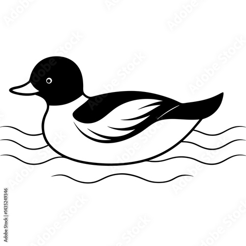 black capped chickadee swimming