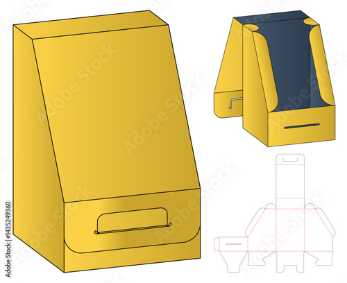 Box Packaging Dieline Blueprint Template