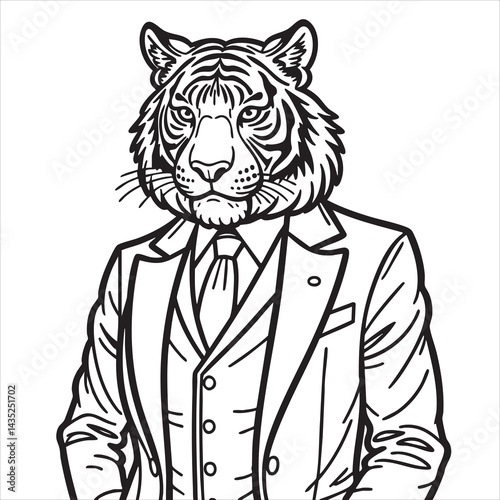 Tigerheaded man in a suit