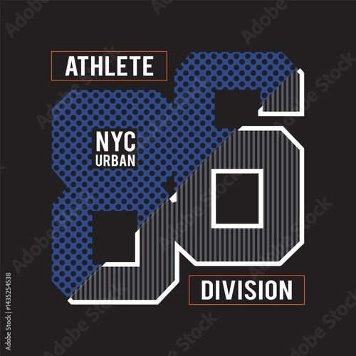 atheltic division 86 design typography vector illustration