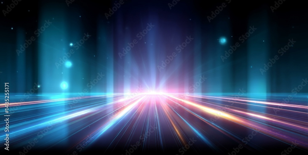 Abstract Neon Light Trails Background Abstract Neon Light Trails Background