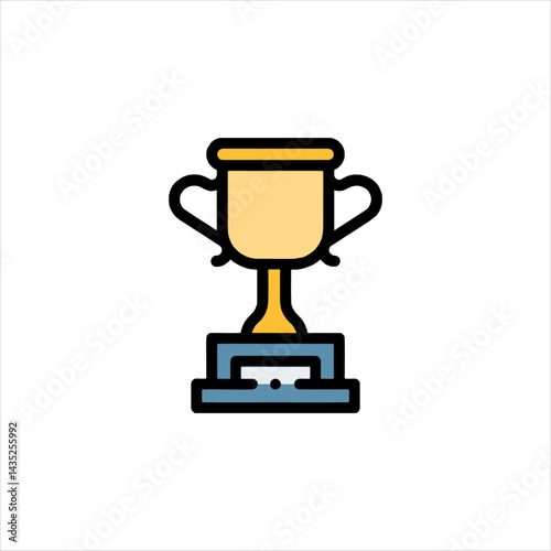 gold cup on a white background