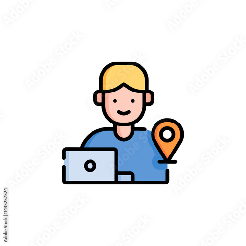 man with laptop