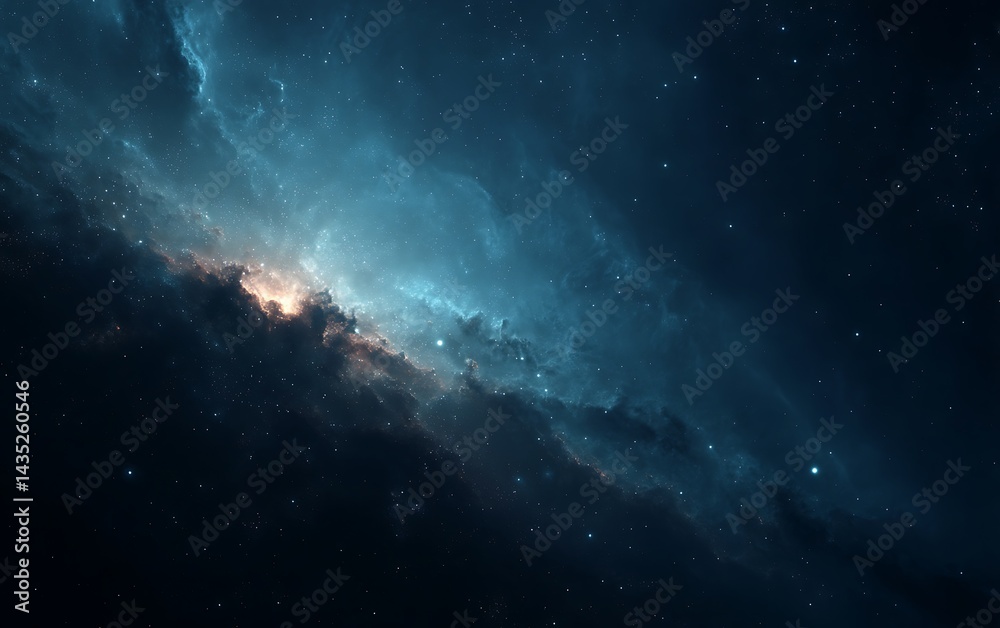 Naklejka premium Cosmic Nebulae and Stellar Expanse