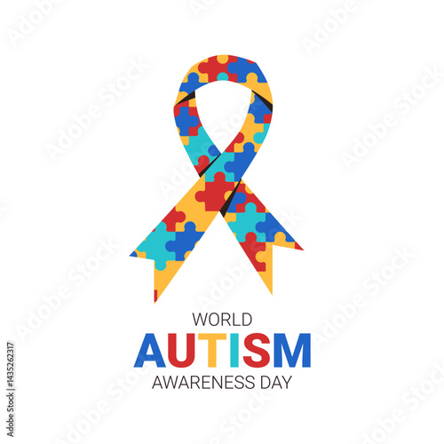 World autism awareness day illustration 