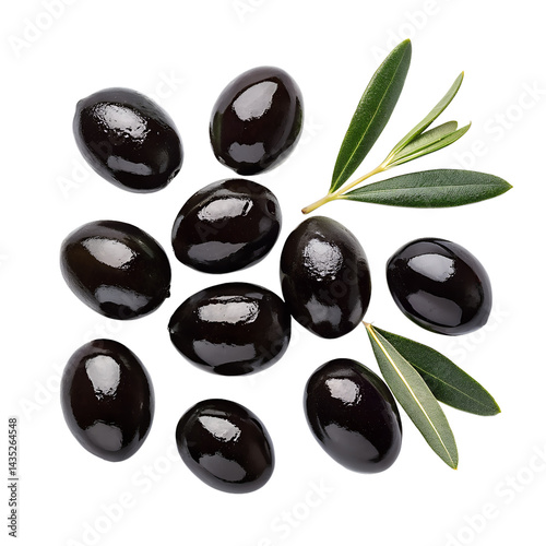 black olives food isolated