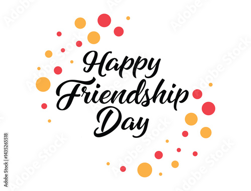 Happy international friendship day typography vector illustration