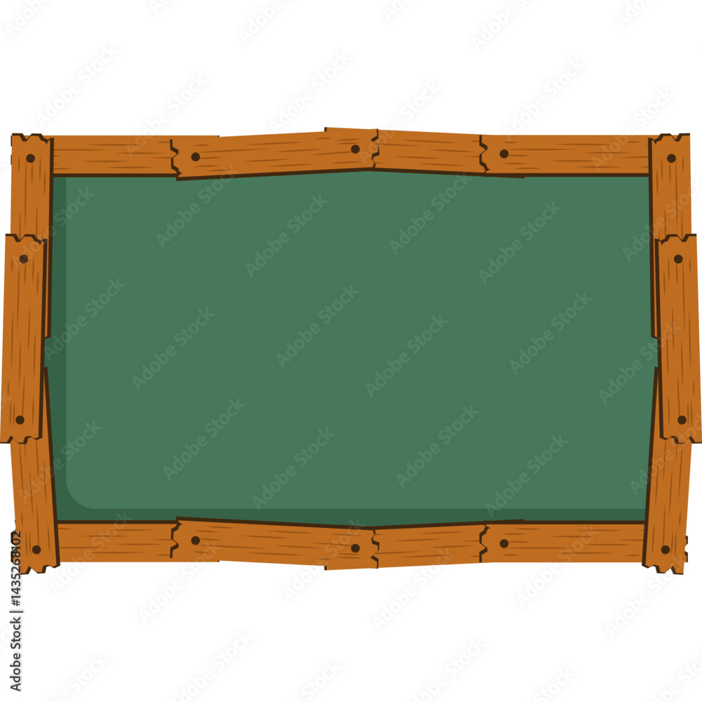 Obraz premium Wood Board Frame Illustration