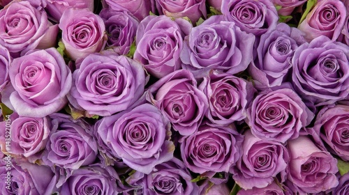Captivating Close Up of Lavender Roses in Full Bloom Showcasing Delicate Petals and Soft Texture in a Romantic Floral Arrangement Perfect for Backgrounds