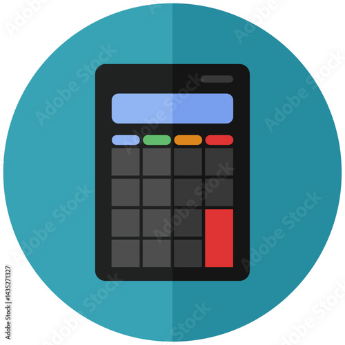 flat design icon of a calculator