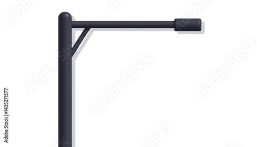Minimalist street lamp design in black and white  
