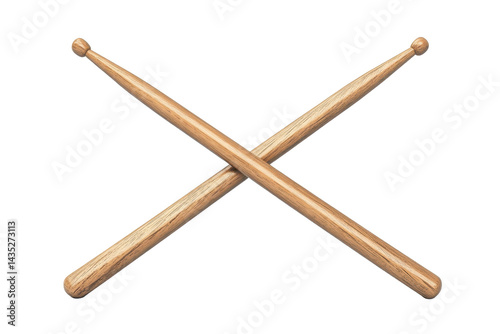 Crossed drumsticks isolated on transparent background