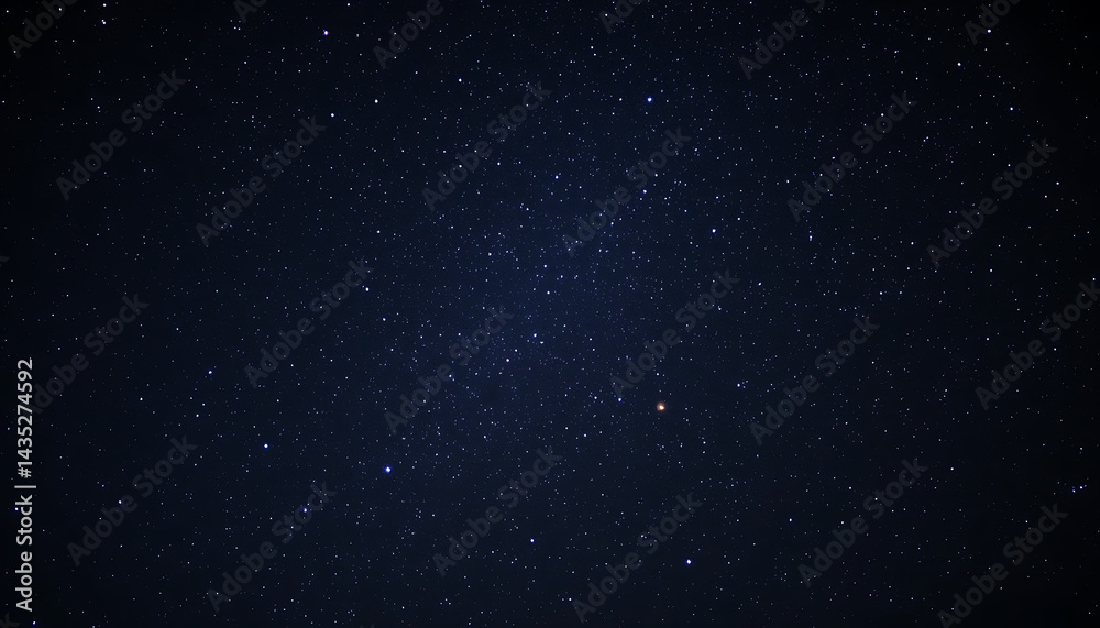 Fototapeta premium Captivating Night Sky View A Deep Blue Canvas Speckled with Countless Stars and a Distant Planet