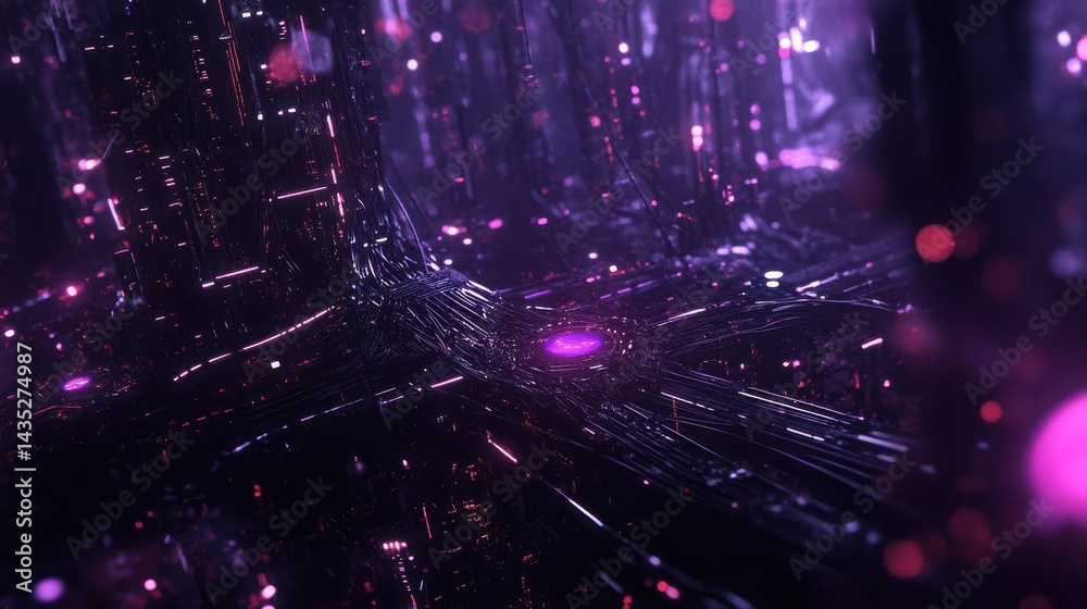 Fototapeta premium Technology Network Background.