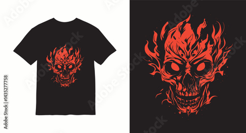 Graffiti skull graphic vector t-shirt design