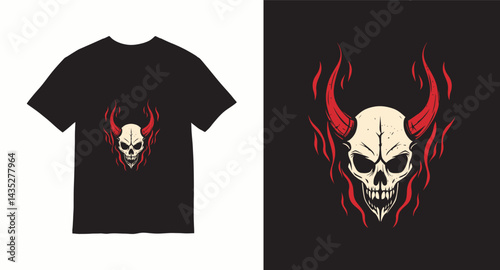 Graffiti skull graphic vector t-shirt design