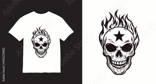 Graffiti skull graphic vector t-shirt design