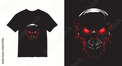 Graffiti skull graphic vector t-shirt design