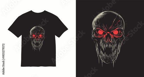 Graffiti skull graphic vector t-shirt design