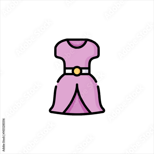 vector illustration of a wedding dress