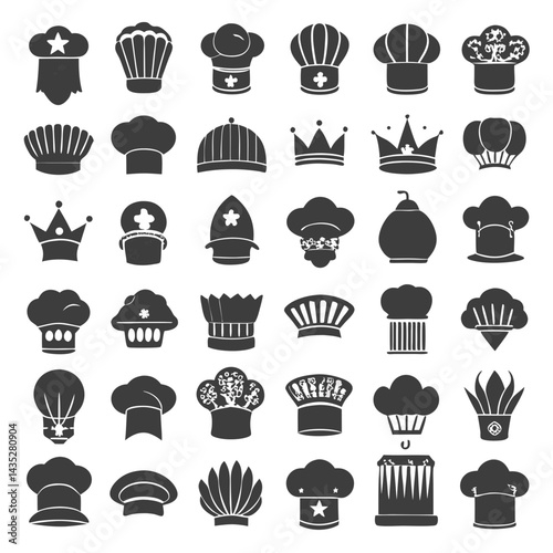  Various Silhouette Chef Hat Designs