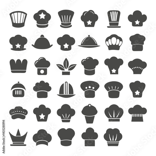  Various Silhouette Chef Hat Designs