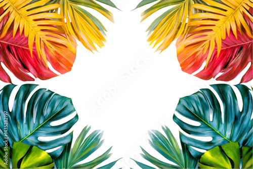 Vibrant Tropical Leaf Frame