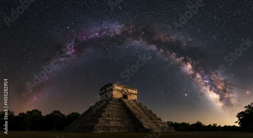 Wallpaper Mural Majestic Milky Way Arching Over Chichen Itza Torontodigital.ca