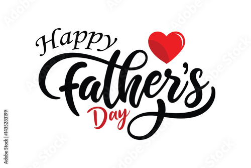 Happy Father's Day Typography Vector Art Design

