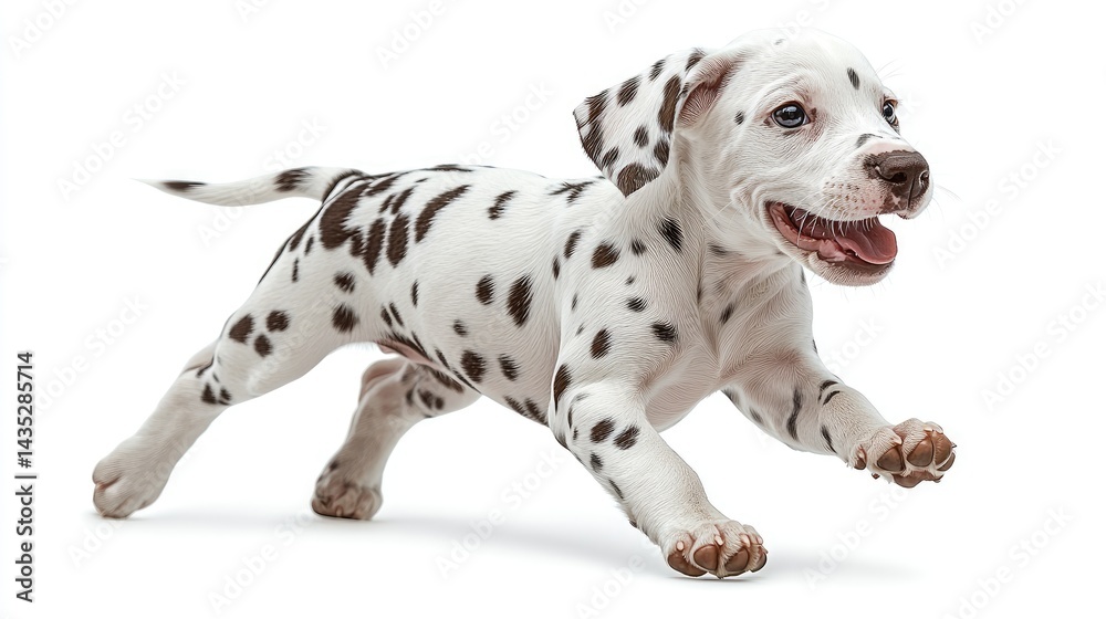 Playful Dalmatian Puppy in Motion Playful Dalmatian Puppy in Motion