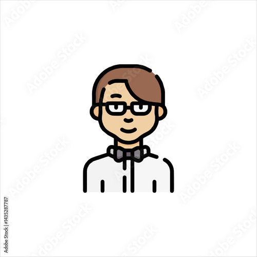 funny cartoon casual man