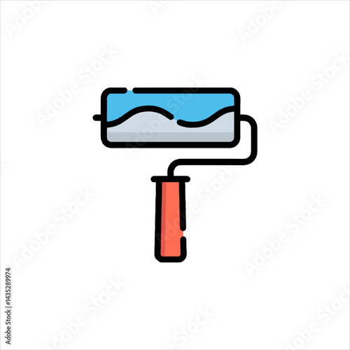 paint roller vector illustration