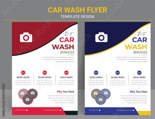 Creative car wash car detailing and rental flyer, Professional Car Wash Service Flyer Template , Auto Detailing & Car Wash Flyer Layout, Blue Car Wash Flyer Poster Layout Car wash flyer and banner .