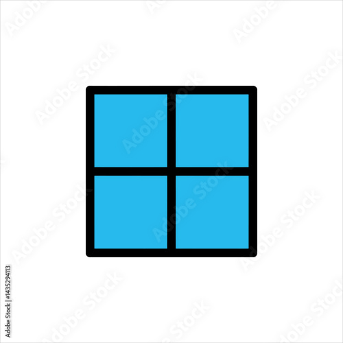 vector illustration of a blue cube