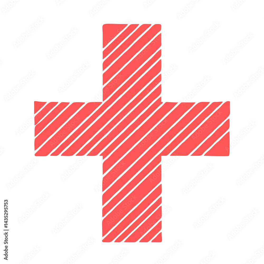 Obraz premium red cross vector