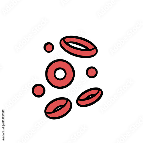 red blood cells vector illustration for blood donation concept